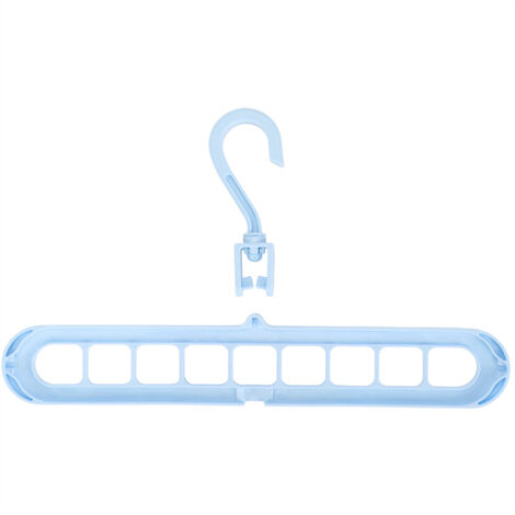 Portable Hanger Multifonction 9 Crochets Gain de Place Bleu