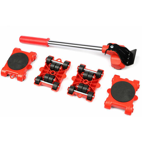 Portable heavy-duty furniture lift for easy and safe movement, suitable for sofas and wardrobes - red car