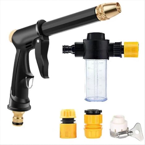 Portable high pressure cleaning watering hose nozzle