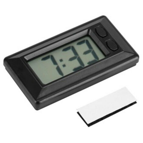 Portable Horloge LCD Numérique Table De Voiture Tableau de Bord Bureau Électronique Horloge Date Temps Calendrier Affichage Tableau de Bord avec Adhésif Pad,Écran rétroéclairé