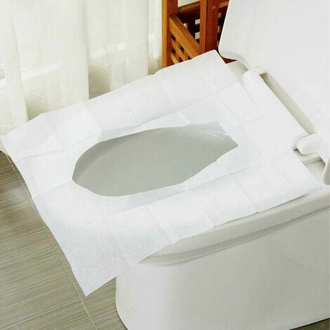 Portable Hygiénique Cuvette WC Jetables Couverture de Siège de Toilette 250Pièces Jetable Guazhuni (Blanc)