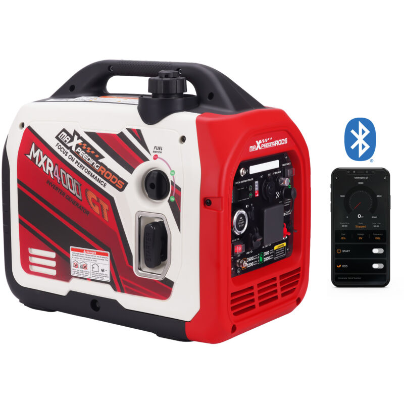 Portable Inverter Generator 3200W Petrol LPG Dual Fuel E-Start App Camping Power Supply