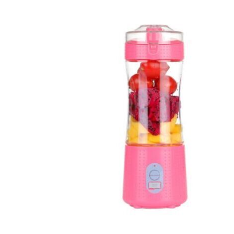 Portable Juicing Cup Électrique Juicing Cup Petit Juicer Ménage Multifonctionnel Mini USB Rechargeable Juicer (Rose)