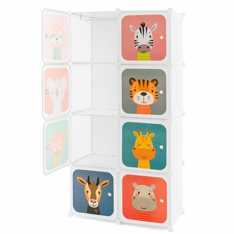 Portable Kids Wardrobe 8-Cube Baby Closet Dresser Children's Storage Organizer
