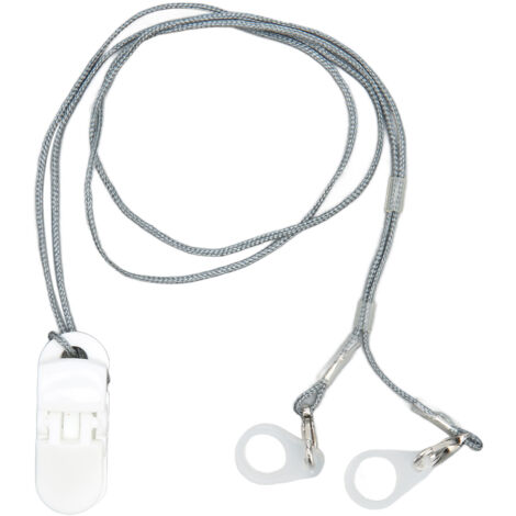 Portable Lanyard de Sécurité pour Amplificateurs Sonores - Support de Clip et Cordon de Protection Blanc