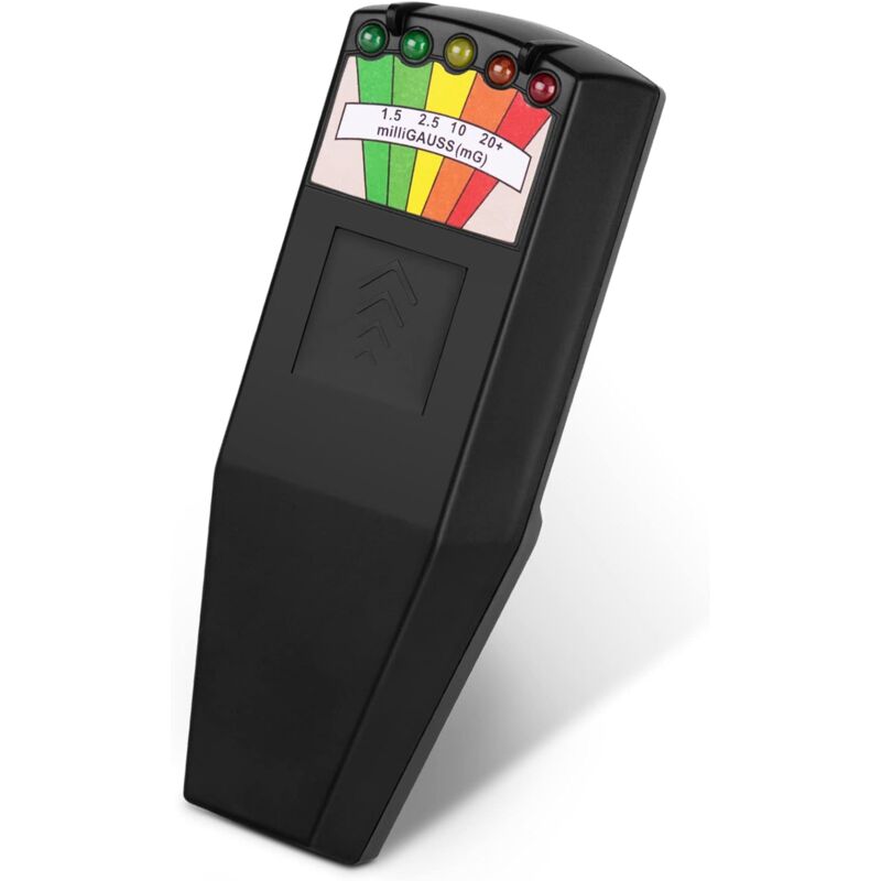 Ersandy - Portable led emf Détecteur de chasse fantôme à Champ électromagnétique Testeur d'équipement paranormal Noir