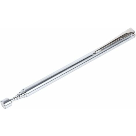 Portable magnetic telescopic easy-pick rod extension tool held in the hand with magnet (Silver)