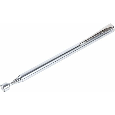 Portable magnétique télescopique facile ramasser le bâton de Rod prolongeant l'outil tenu dans la main d'aimant(Silver)