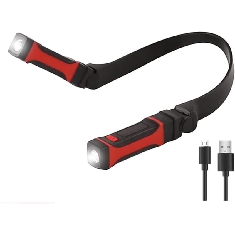 Portable Mains libres flexibles dirigé Col Light Light Lampe de lecture Nuit Camping Camping Light usb Chargement de la lumière de lecture du cou