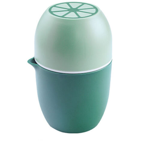 Portable Manual Dual Purpose Juicer Cup Mini Lemon Juicer Fruit Squeeze Cup - green