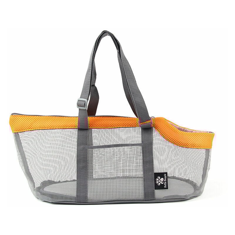 Portable Mesh Pet Bag Respirant Outdoor Pet Carriers Sac à main Sac de chat pliable de grande capacité