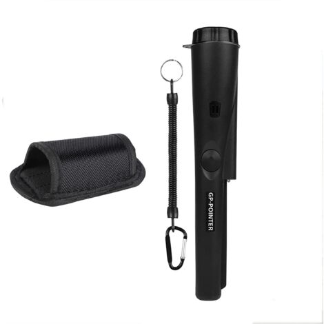 Portable Metal Detector, 360° Scan, Vibration, Light Alarm, -20/-60℃, Black