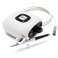 Portable Mini Airbrush Compressor Set V5 Double Action Nail Design Beauty Make Up Food Design