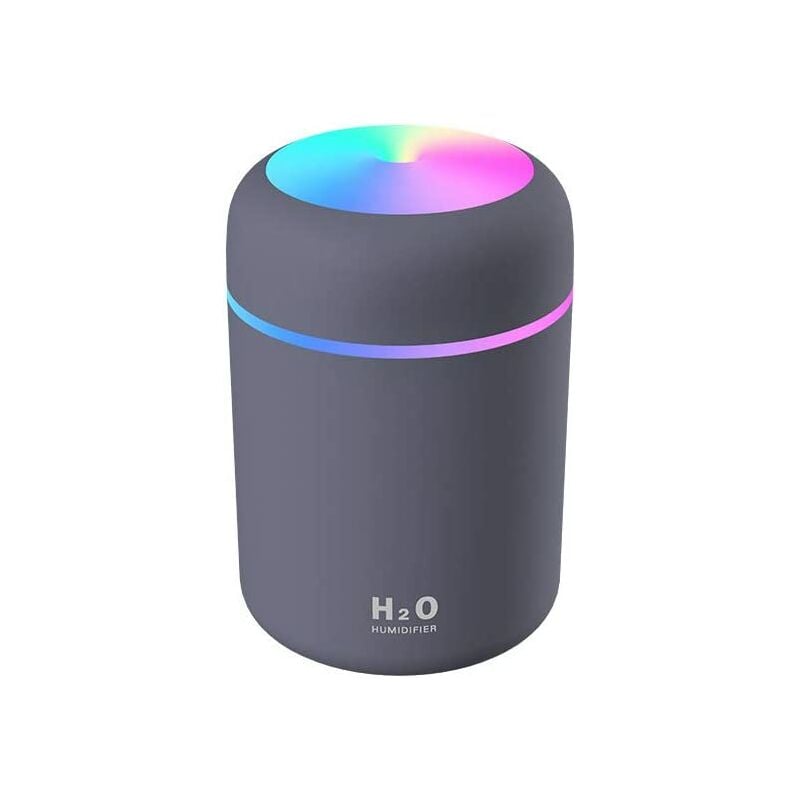 Portable Mini Humidifier, Small Cool Mist Humidifier with Multicolor LED Night Light, USB Personal Desktop Humidifier for Baby Bedroom Travel Office
