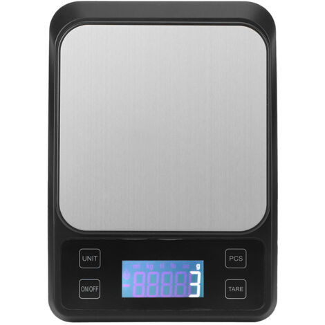 Portable Mini Stainless Steel Baking Digital Electronic Scale Kitchen Accessory 5kg/1g Black