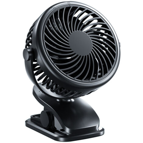 Portable Mini Ventilateur de Bureau, Ventilateur de Refroidissement Personnel USB à 3 Vitesses avec Rotation à 360 °, câble USB et Batterie pour la Maison, Bureau, Salle de Sport, pêche, Camping