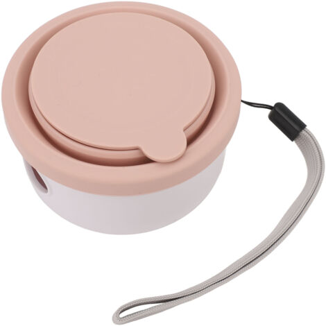 Portable Pet Silicone Bowl Foldable Multifunction Small Dog Water Bowl for Outdoors Travel Camping 150ml Pink