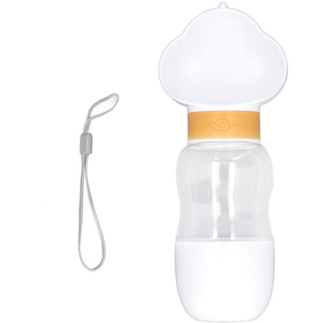 Portable Pet Water Bottle Leakproof Easy Drinking Feeder Water Dispenser for Outdoor Walking Hiking Travel White