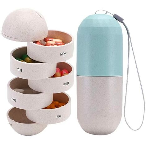 4 Pcs Small Pill Box, Portable Pill Organizers Travel Pill Storage Cases,  Daily Pill Box For Travel Work Use For Vitamins Cod-liver Oil Supplements