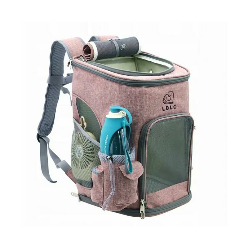 Sac à dos portable pour animal de compagnie + gobelet à eau, avec filet anti-virus pliable, lapin, chien, chat, randonnée, voyage, camping, sac à dos