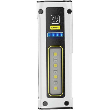 Portable Rechargeable LED Work Light with Magnetic Base, Mini Magnetic Flashlights for Mechanics with COB Sidelight(White)