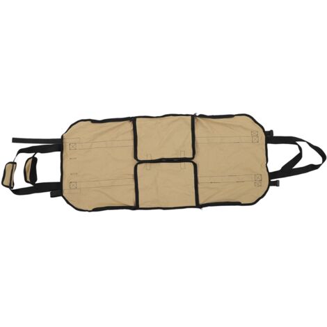 Portable Sac à Bois de Camping, Grand Conteneur à Bûches pour Extérieur et Randonnée, Khaki