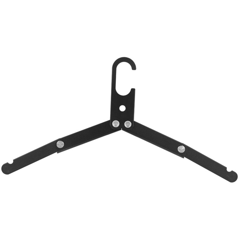 Portable Séchoir Extérieur Pliable en Alliage d'Aluminium Noir - Support Multifonction Antidérapant