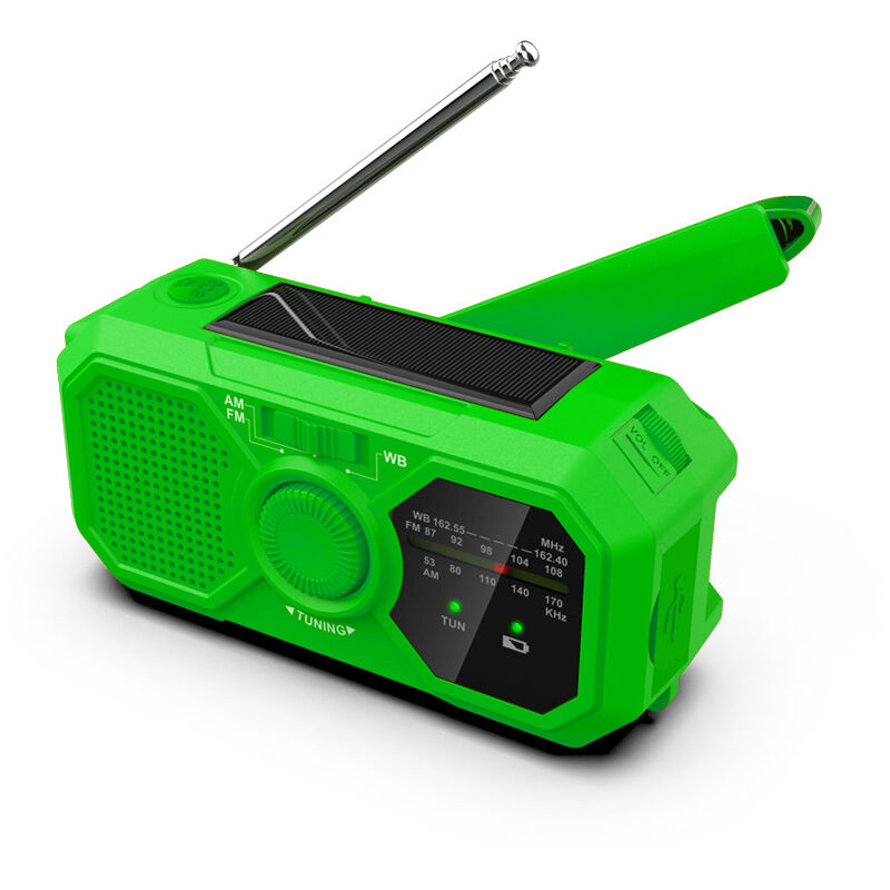 Boed - Portable Solar Radio, Hand Crank Self Powered am/fm/noaa Radio, Weather Radio Emergency Device with led Flashlight and Phone Charger for