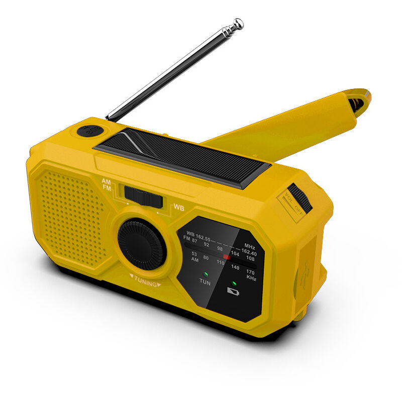 Boed - Portable Solar Radio, Hand Crank Self Powered am/fm/noaa Radio, Weather Radio Emergency Device with led Flashlight and Phone Charger for