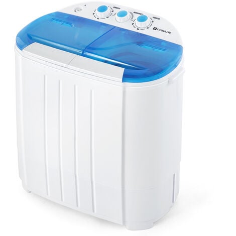 COSVALVE Portable Twin Tub Washing Machine 5 KG Total Capacity Washer And Spin Dryer Combo Compact For Camping Dorms Apartments College Rooms 3 KG Washer 2 KG Drying