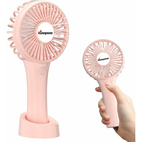 Portable USB Fan, Mini Handheld Fan, Quiet Fan with 3 Adjustable Speeds, 2500mAh Rechargeable Battery, Handheld Small Fan for Bedroom/Travel/Camping/Outdoor (Black)