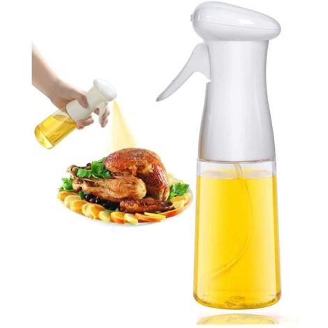 Portable Vaporisateur d'Huile Olive Vinaigre,Pulvérisateur d'huile d'olive,le barbecue,la cuisson,les grillades,la salade, (blanc)