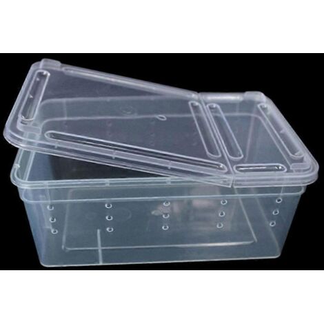 Portable vivarium pour reptiles, boîte d’alimentation pour serpents, conteneur d’incubation pour œufs, boîte d’élevage portable et légère.