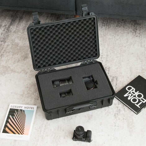 Portable Waterproof Hard Case Hard-Shell Dry Box W/ Customizable Foam Insert