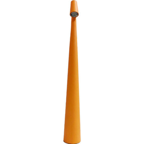 Portable, wireless, rechargeable and stylish desk lamp with aluminum housing, touch lighting, ideal for living room or office, three levels of dimming (orange, D1.9 x 13.7) -