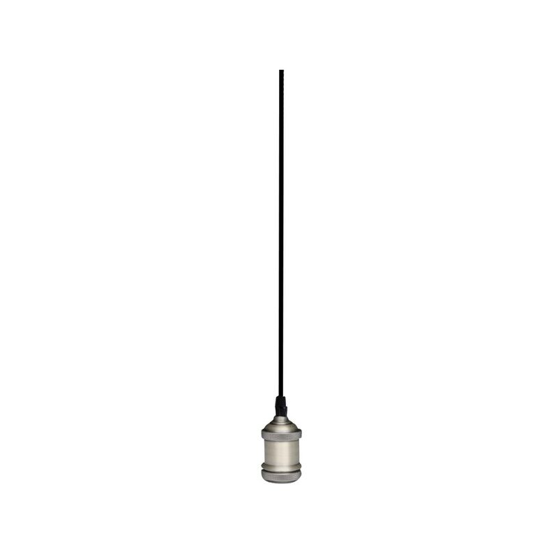 

Portabombillas Vintage Nickel cable textil 1m E27 Garza Lighting
