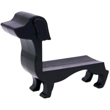 Portabotellas KZQ Dachshund, botellero, organizador de vino de cocina con perro, portabotellas decorativo de mesa, botellero de encimera con perro (negro)