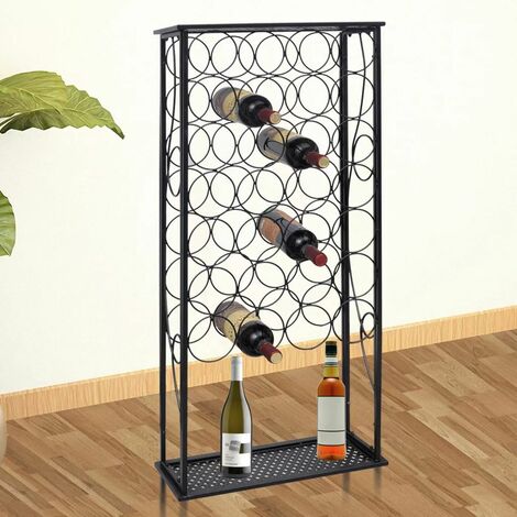 Biscottini Portabottiglie Vino in Ferro Battuto 105x15x16 cm - Porta  Bottiglie di Vino Capienza 8 Bottiglie - Cantinetta Vino Nera -  Portabottiglie da terra : : Casa e cucina