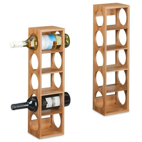 Portabottiglie in bambu - set da 2