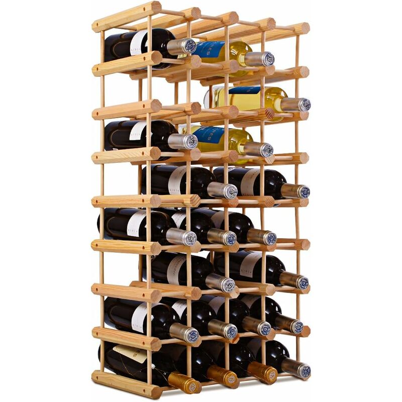 Deuba - ® Scaffale Per Vino | Finitura In Legno Duro Di Acacia | 36 ...