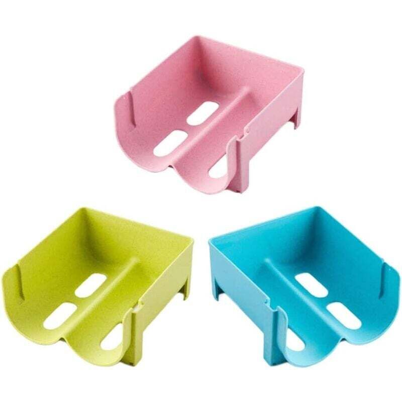 Image of Portabottiglie per frigorifero, portabottiglie da birra a 3 pezzi, frigorifero, plastica, impilabile, portabottiglie per vino, frigorifero,