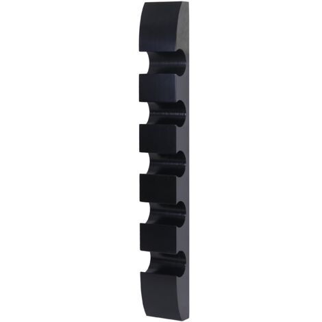 Portabottiglie portabottiglie da parete per 5 bottiglie 99x13x9 cm nero 040002519