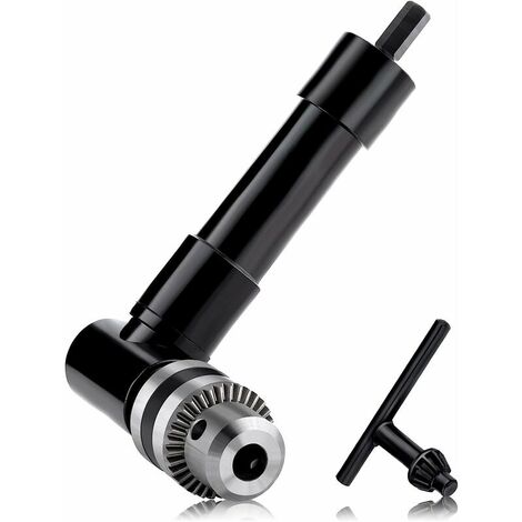 Portabrocas de ángulo recto, Portabrocas de ángulo recto de 90° autoajustable, Eje eléctrico de 1-10 mm, Herramienta de extensión de taladro