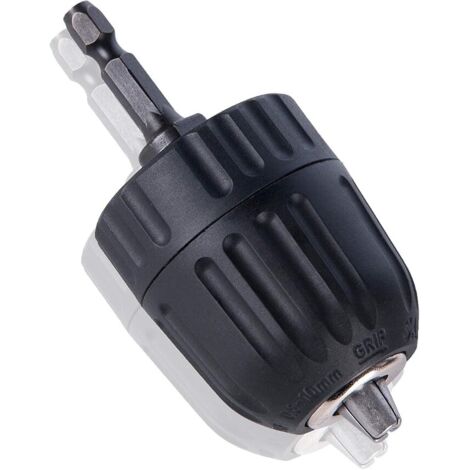 Portabrocas sin llave de alta resistencia, portabrocas de impacto de 0,8mm - 10mm, herramienta de conversión de cambio rápido con adaptador de portabrocas hexagonal de 1/4