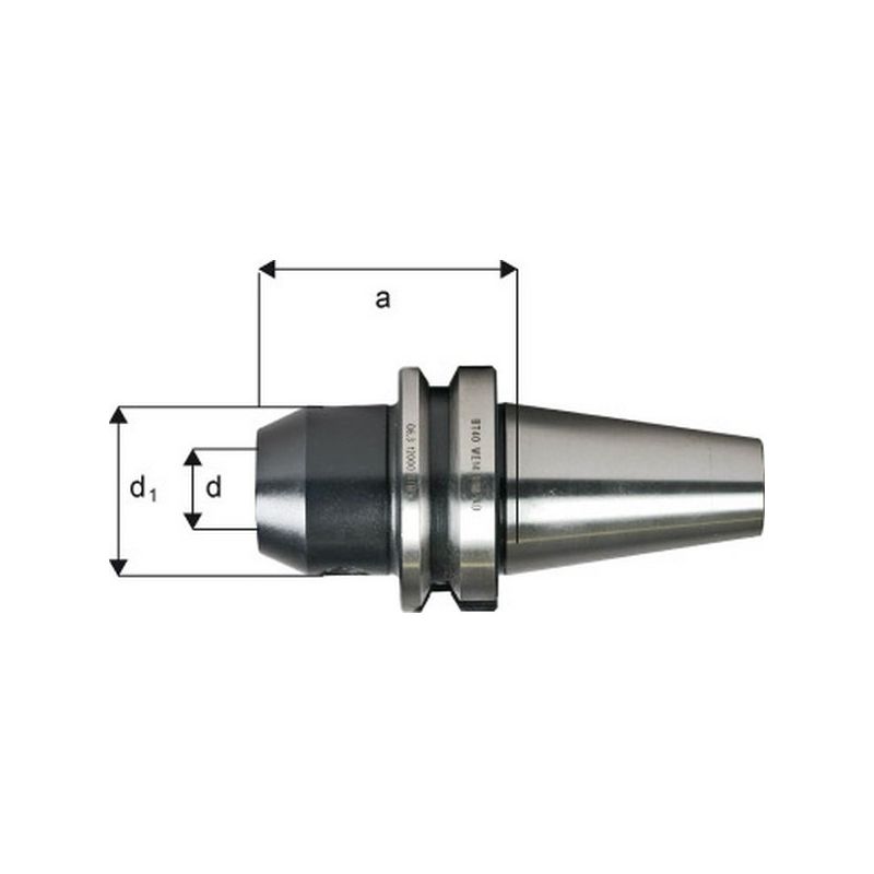 

Portabrocas System Weldon, DIN JlSB 6339 (MAS-BT), d : 10 mm, MAS-BT 40, a 100 mm, d1 : 35 mm