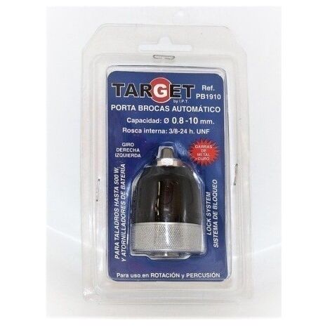 Portabrocas Taladro Automatico 1,5-10 Mm 3/8-24H Hasta 500W Target