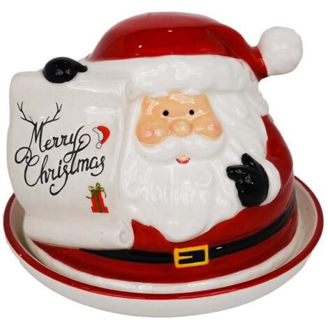 Portaburro Babbo Natale H12 cm in Ceramica