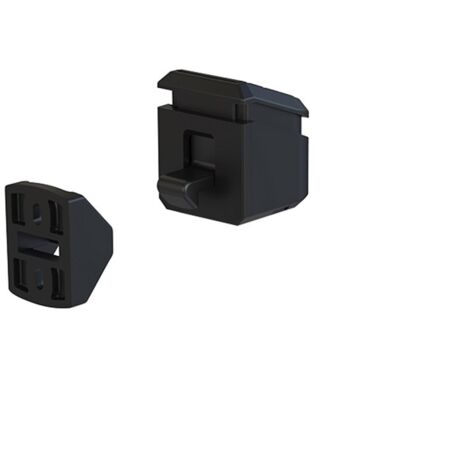 Portac – Arrêt poussoir pour portail battant – Système de blocage automatique – Longueur tube 250/330mm – Finition noire – Visserie incluse