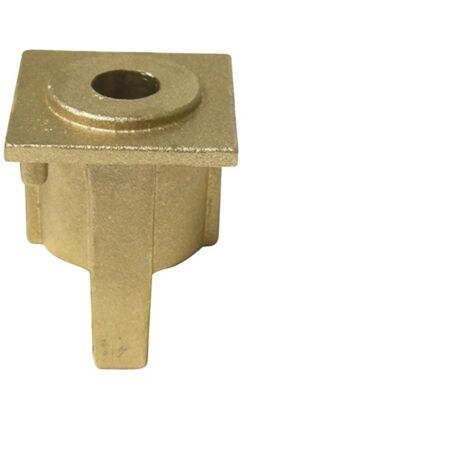 Portac – Embout percé à pattes 40x40 mm pour tube 2 mm – Diamètre 12 mm – Résistance accrue aux contraintes latérales – Finition cupro brut