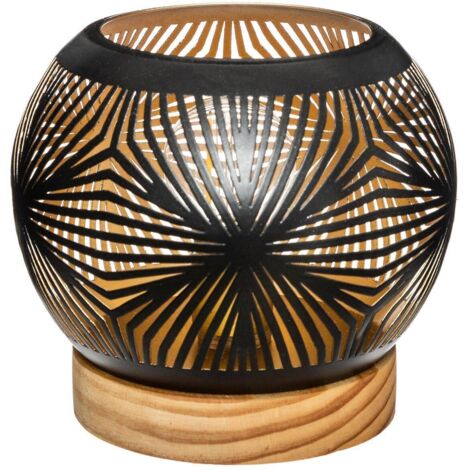 Portacandela raja in metallo con sfera led d15cm - Atmosphera créateur d'intérieur